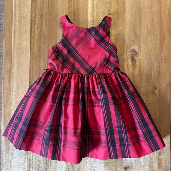 Polo by Ralph Lauren Red and Black Plaid Tartan Sleeveless Dress, size 2T - Picture 1 of 5